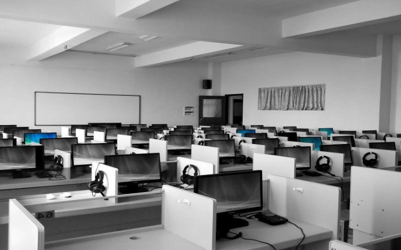 Office full of computers all setup the same